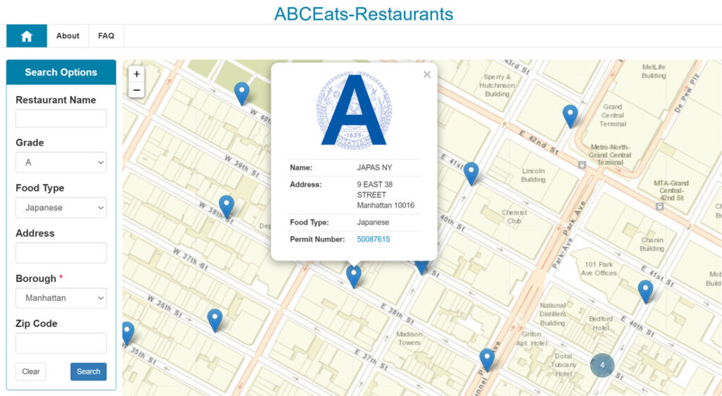 NYC restaurant inspection results