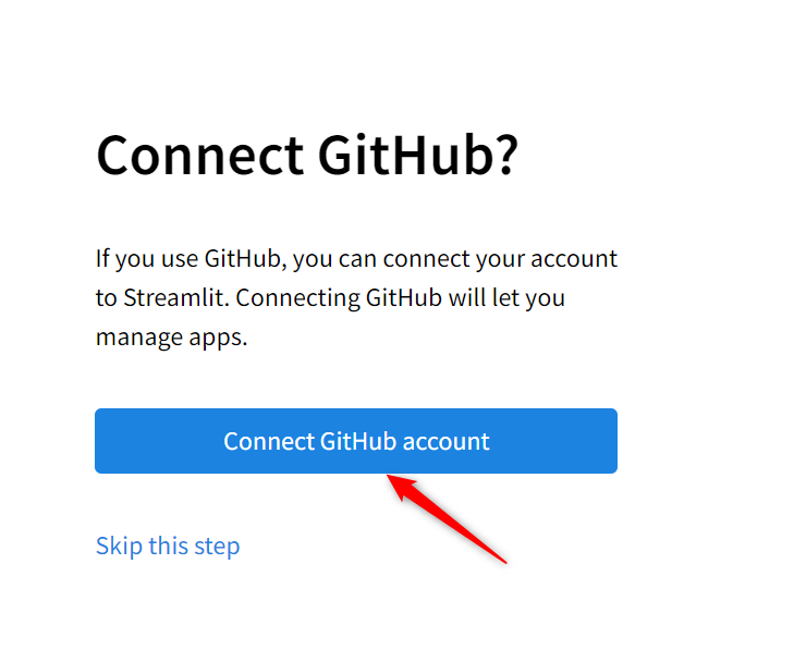 Connect to GitHub