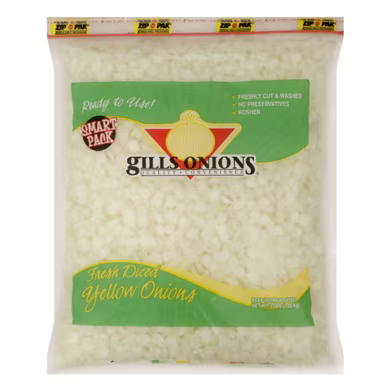 3 lb bag diced yellow onions