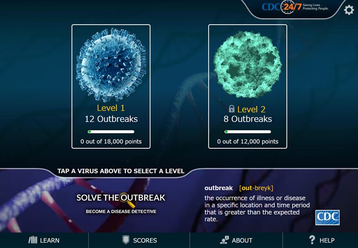 Solve the Outbreak (CDC)