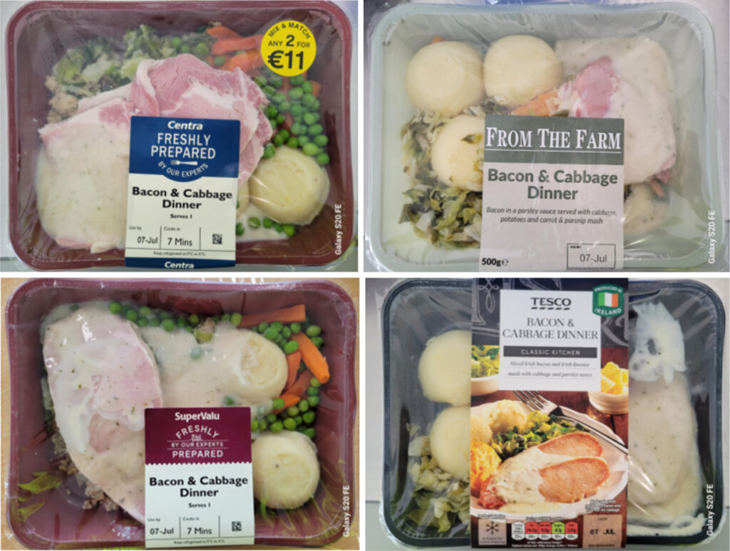 Recall of various branded Bacon & Cabbage Dinners produced by Ballymaguire Foods due to the possible presence of Listeria monocytogenes
