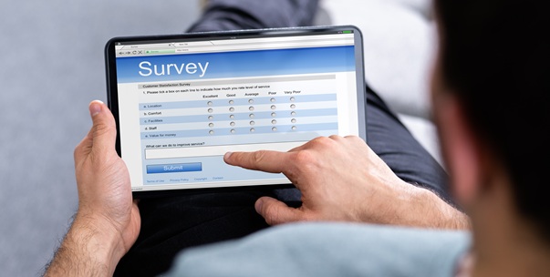 Online Survey Questionnaire Poll Form On Computer